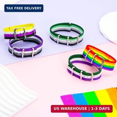 Nanafast LGBT Rainbow Wristband for Women, Men – Adjustable Pride Bracelet for G
