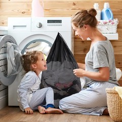 Laundry Bag Mesh Bags Wash Bags,Travel 23″ x 0.08″ x 34″, Black