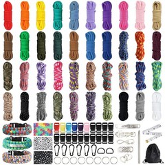 Paracord Bracelet Kit – 40 Colors, 10 Feet, Complete Accessories for Making B…