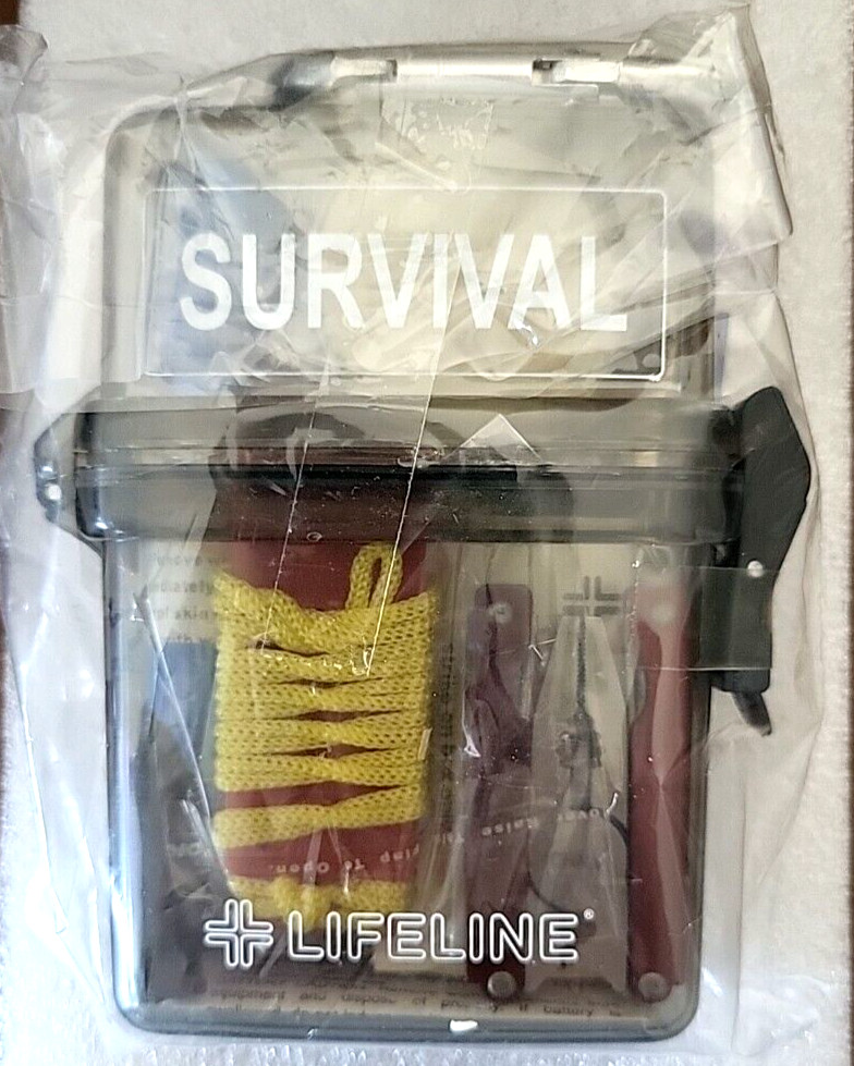 Lifeline Weather Resistant First Aid Kit Camping-Survival-Hiking CLEAR – NEW