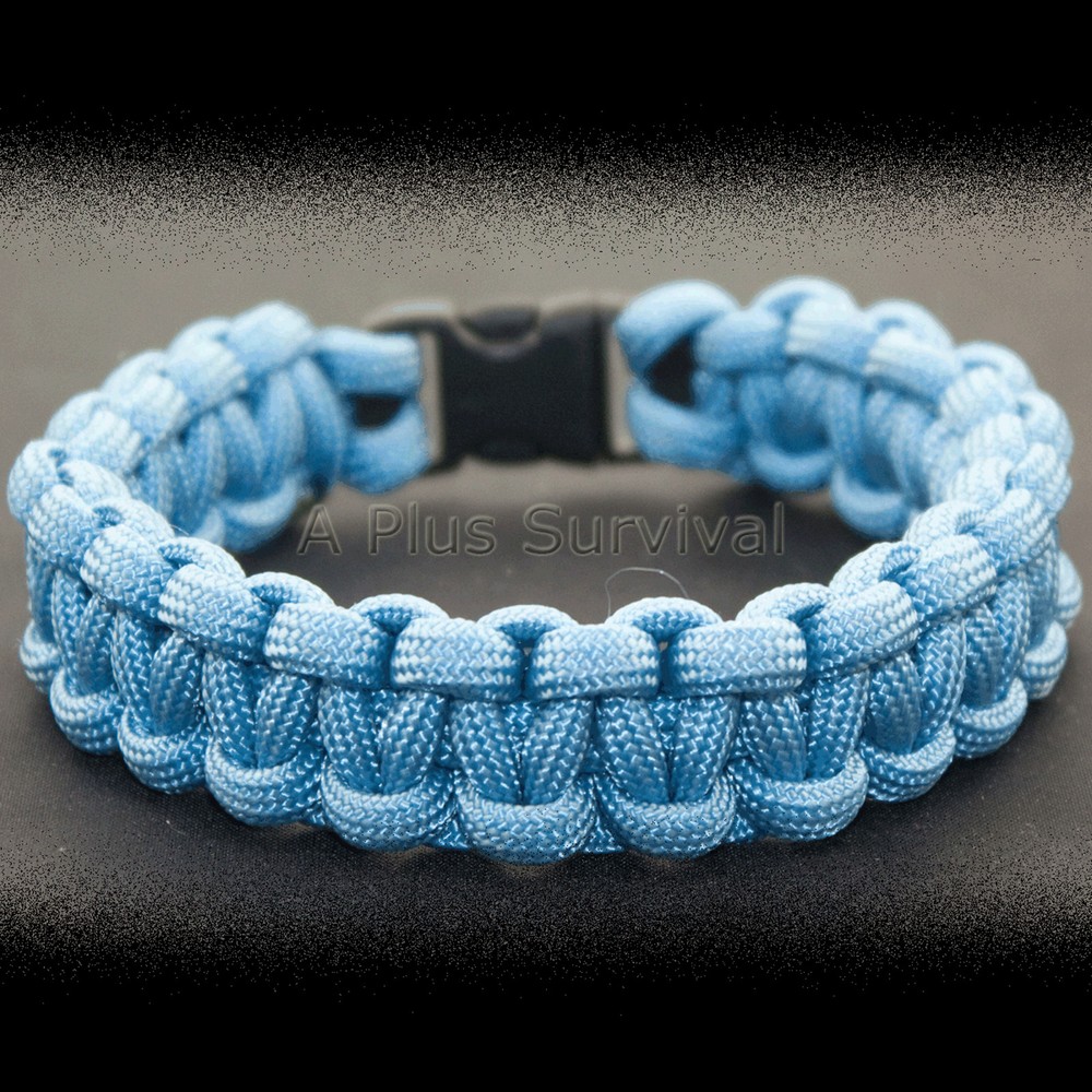Carolina Blue Paracord Rope Survival Bracelet 9 Feet 7 Strand 550 LB