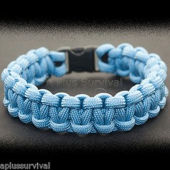 Carolina Blue Paracord Rope Survival Bracelet 9 Feet 7 Strand 550 LB