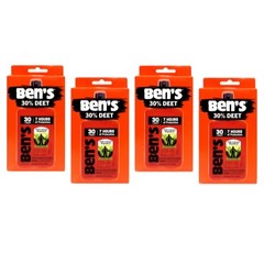 Ben’s Tick & Insect Repellent 30% Deet, Orange, 3.4 Ounce – 4 Pack